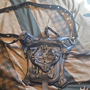 Black pike Leather Crossbody/Thigh Bad Strap Included Brand New Never Used